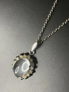 ✅ヴィンテージ 天然石 水晶 ネックレス シルバーカラー クリスタル レトロ