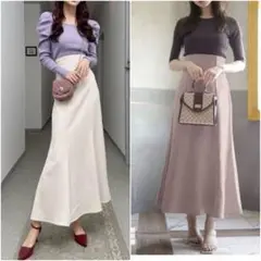 2点セット❗️バックレースアップハイウエストマーメイドスカート[gc68]