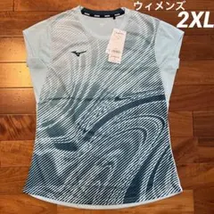 No.4573 MIZUNO ミズノ シャツ ブルー グロー 2 XL テニス