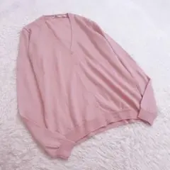 UNIQLO ユニクロ　ウールカーディガン　ピンク　Vネック