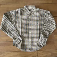 美品ラルフローレンチェック柄長袖シャツキッズサイズ8