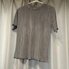 プリーツ加工 半袖カットソー トップスのサムネイル