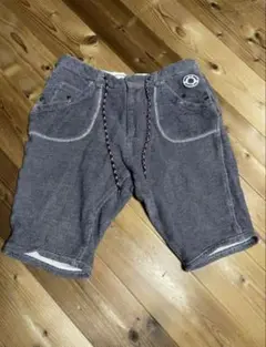 グレー コットン混紡 ショートパンツ25→13