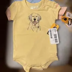 未使用タグ付き♡carhartt 犬イラストロンパース 24M