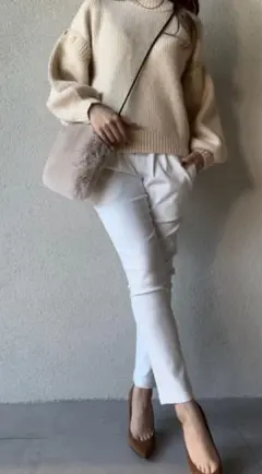 今期　シソラス sysorus 完売品　裏起毛　タックテーパードパンツ