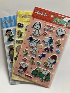 スヌーピーぷっくりシール　3パック