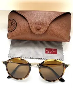 美品✨希少】Ray-Ban RB2447-F Round Fleck べっ甲柄 - メルカリ