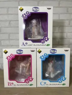 Re:ゼロ プレミアムフィギュア A賞・B賞・C賞の3セット+おまけのレムちゃん Re:ゼロ プレミアムフィギュア A賞・B賞・C賞の3セット+おまけの