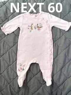 NEXT ウサギとリス刺繍ロンパース 3ヶ月／60