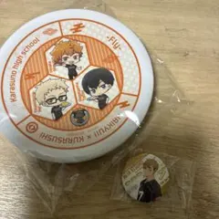 「ハイキュー‼︎」×くら寿司コラボ_オリジナル寿司皿_烏野高校　缶バッチ付き