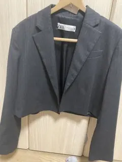 ZARA クロップドジャケット ストライプ