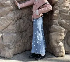 ドット マーメードスカート レトロ レトロポップ　水玉