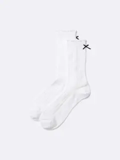 GU クルーソックス(バックリボン)