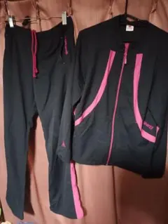 ひ*れ様 le coq sportif ジャージセットアップ ブラック/ピンク