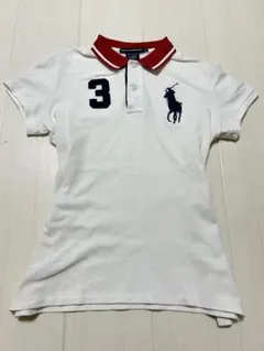 ラルフローレン ポロシャツ ビッグポニー ホワイトY2K 平成ギャル ピチt