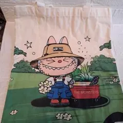 ラブブ　LABUBU キャラクターイラスト付きトートバッグ