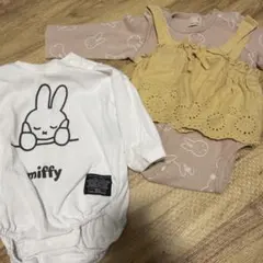 petit main ミッフィー　フリル　ビスチェ　ロンパース 80cm