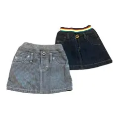 新品未使用　Lee/アーノルドパーマー　ストライプ&デニムスカート2枚セット