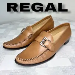 美品 REGAL リーガル レザー モンクストラップ ローファー モカシン 24