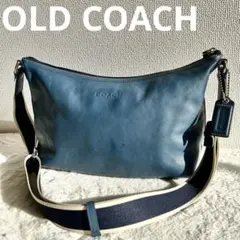 希少✨　OLD COACH チャーム付き　ヘリテージ レザー ショルダーバッグ