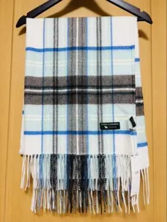 23区大判カシミヤ 100%チェック ストール