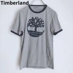 ティンバーランド　Tシャツ　リンガーTシャツ　半袖トップス　グレー　S