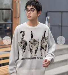 wego ニット ウィメンズ 猫 L