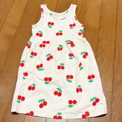 H＆Mノースリーブワンピース　さくらんぼ　チェリー柄　2-4歳
