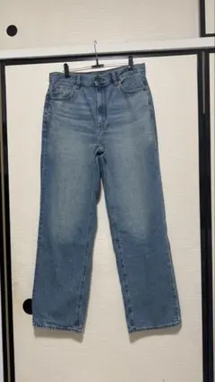 GU ジーユー ハイウエスト ストレート ジーンズ デim Lサイズ