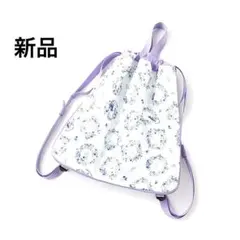 【新品】ANNASUIminiアナスイミニフラワーリース柄マチ付ナップサック花柄