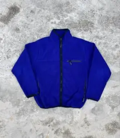 90s unknown 英国製 フリースジャケット 青 アウトドア y2k