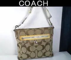 ★美品！★ＣＯＡＣＨ　コーチ★シグネチャー柄２ＷＡＹショルダーバッグ■チャーム付