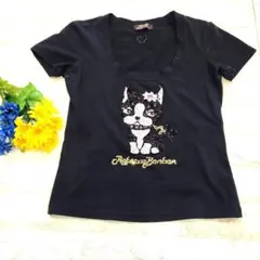 BA-TSU　Rebecca Banban　バツ　スパンコール　Tシャツ　犬のサムネイル