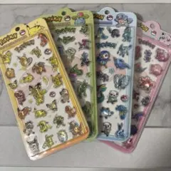 ポケモン ぷっくりシール 立体シール 3Dシール 4枚セット