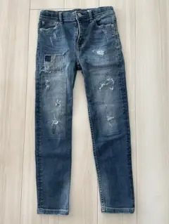 BAYFLOW ベイフロー ダメージ加工デニムパンツ サイズ140ウエスト調整可