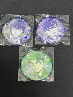 （新品未使用）名探偵コナン 松田陣平/工藤新一/服部平次　彩光キラキラ缶バッジ