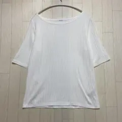 OPAQUE.CLIP ボートネックリブカットソー