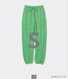 ユニクロ ジョガーパンツ スウェットパンツ 丈標準 S グリーン 中古