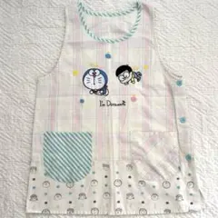 ドラえもん エプロン パステル 保育士 幼稚園 割烹着