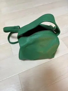 グリーン 合成皮革 ショルダーバッグ