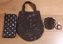 ＊227＊《セール》ぺたんこミニトートバック&ミニ巾着☆ハンドメイド