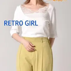 [RETRO GIRL]スクエアレースＴシャツ