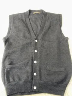 80s vintage Y's for men ウールアルパカ混ベスト黒　日本製