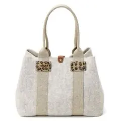 【美品】TOPKAPI イタリアンフェルト ラメテープコンビ トートバッグ