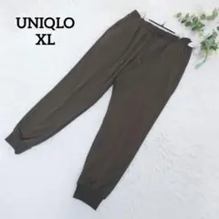 ユニクロ ヒートテック ジョガーパンツ XL カーキ 裾リブ カジュアル