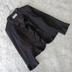 『ピノーレ』 (38) ウールフリルカラージャケット オフィス スーツ きれいめ