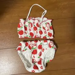 キッズ　女の子　美品　水着　ビキニ　りんご柄　　80cm　90cm　100cm
