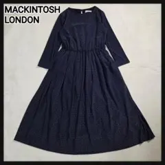 [美品]MACKINTOSH LONDON ロングワンピース 総柄 ネイビーのサムネイル