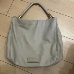 ライトグレー レザー ハンドバッグ