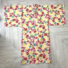 新品未使用　カラフル花柄着物 キッズ